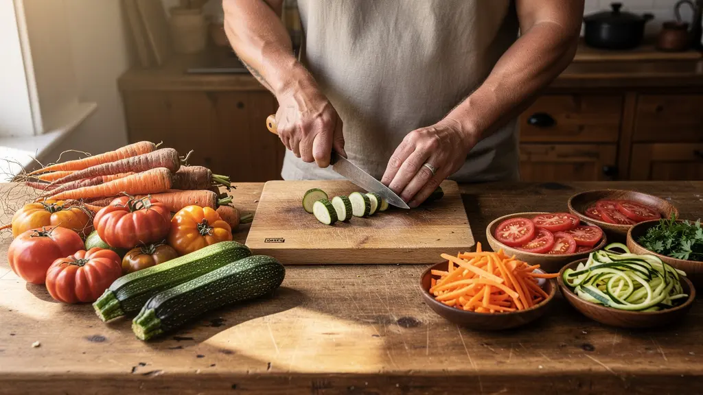 Transformation créative de légumes non calibrés en garnitures de pizza gastronomique