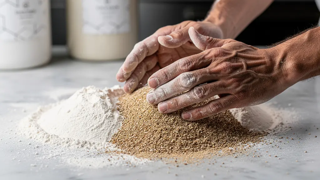 Comparaison textures de mélanges farine T00 et complète